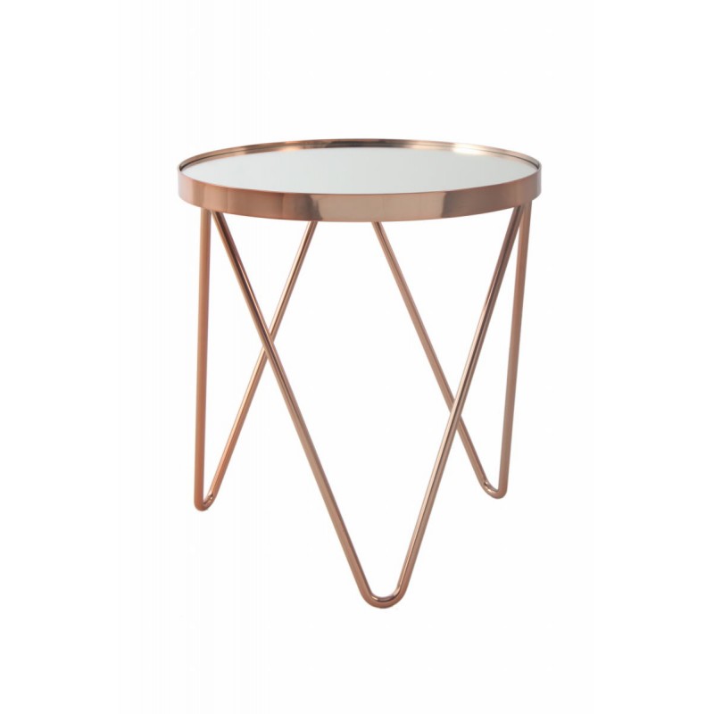 End table, end table MARILOU in glass and metal (Pink) - image 42371