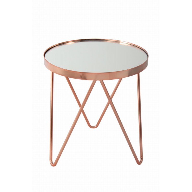 Fine tabella, tabella di estremità MARILOU in vetro e metallo (rosa) - image 42372