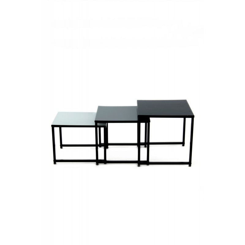 ALISSA (black, grey white) metal pull-out table