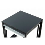 Tavolo estraibile in metallo ALISSA (nero, bianco grigio)