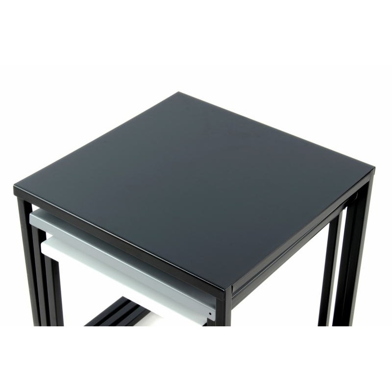 ALISSA (schwarz, grau-weiße) Metall Ausziehbarer Tisch - image 42669