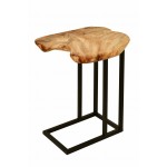 Tavolino, ricca in metallo e legno del fascio di cedro (naturale)