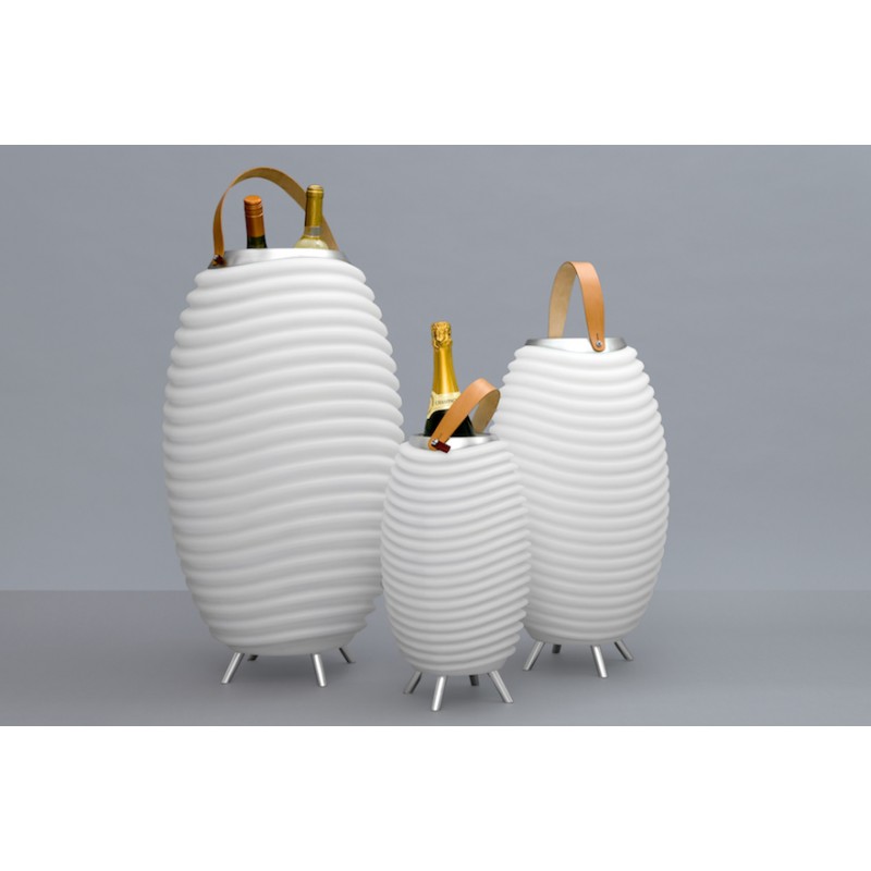 Lampe LED seau à champagne haut-parleur enceinte bluetooth KOODUU SYNERGIE 50PRO (blanc) - image 42798