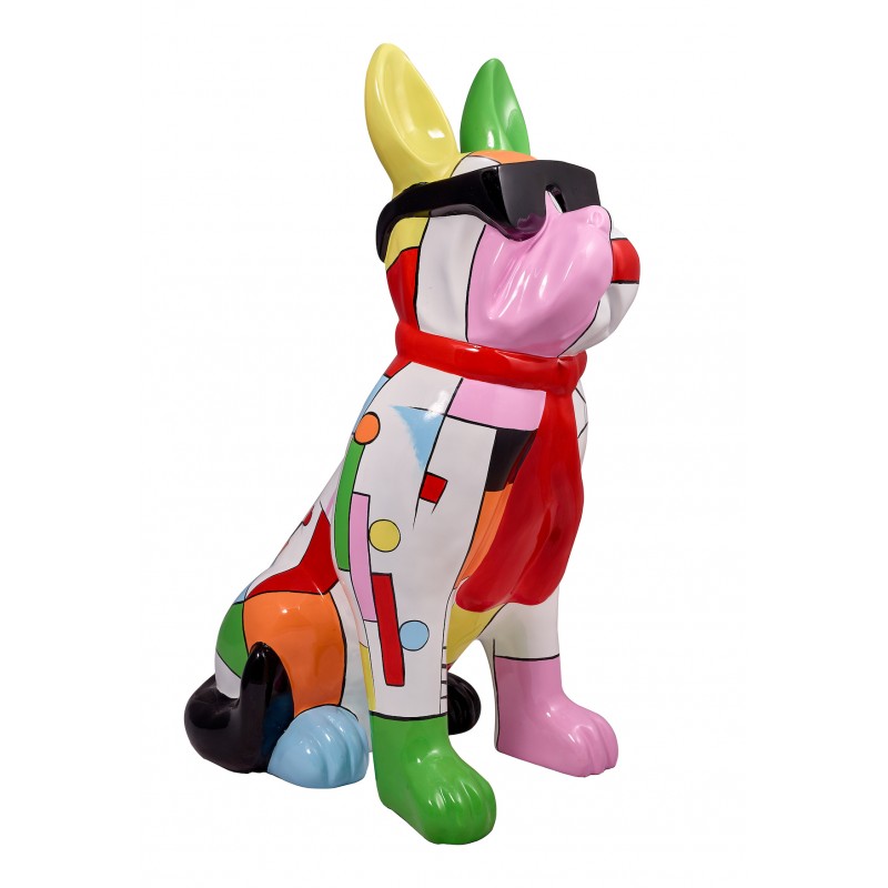 Resina statua scultura decorativo cane in piedi H102 (multicolor) - image 42880