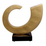 Estatua decorativa escultura diseño embarazada Bluetooth SUN en resina (oro)