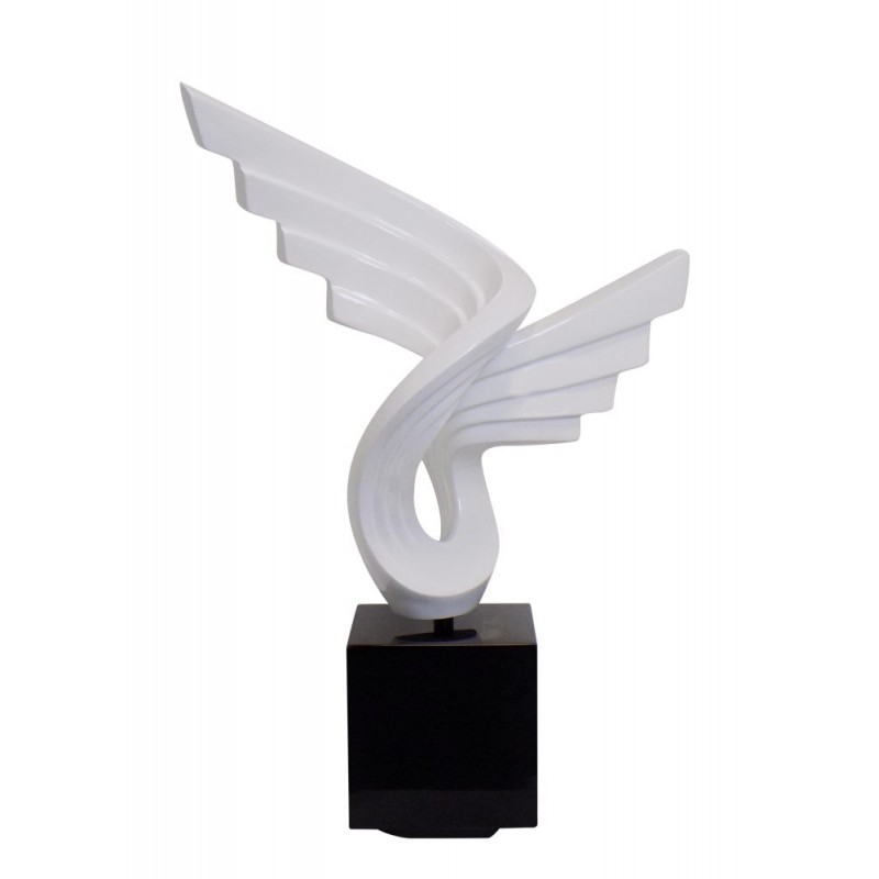 Statue sculpture décorative design enceinte Bluetooth SMALL WING en résine (Blanc) - image 42945