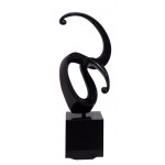 Statue sculpture décorative design enceinte Bluetooth MORNING SONG en résine (Noir)