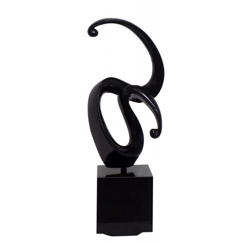 Diseño de escultura decorativa estatua embarazada Bluetooth MORNING SONG en resina (Negro)
