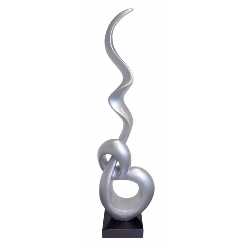 Statue decorative sculpture design pregnant Bluetooth WINDS in resin (Silver)