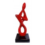 Diseño de escultura decorativa estatua embarazada Bluetooth HOPE en resina (Rojo)