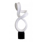Diseño de escultura decorativa estatua embarazada Bluetooth BUENA LUCK resina (Blanco)
