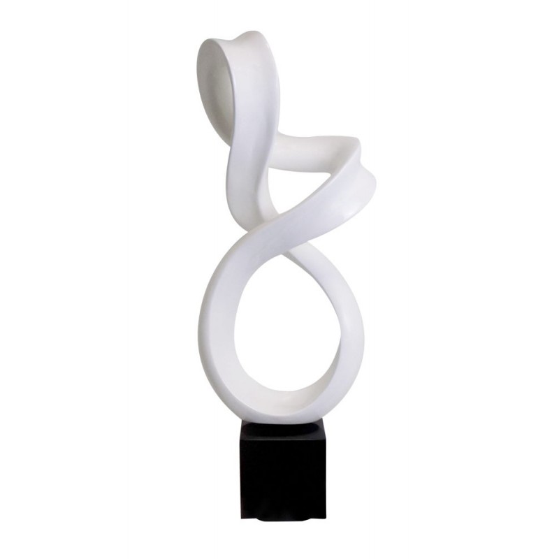 Statue sculpture décorative design enceinte Bluetooth GOOD LUCK en résine (Blanc) - image 43010