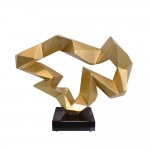 Statua disegno scultura decorativa incinta Bluetooth ICE FLOW in resina (Golden)