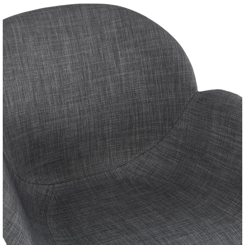 Skandinavischer Designstuhl mit CALLA Armlehnen aus schwarzem Fußstoff (anthrazitgrau) - image 43125