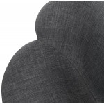 Silla de diseño escandinavo con apoyabrazos CALLA en tejido negro para pies (gris antracita)