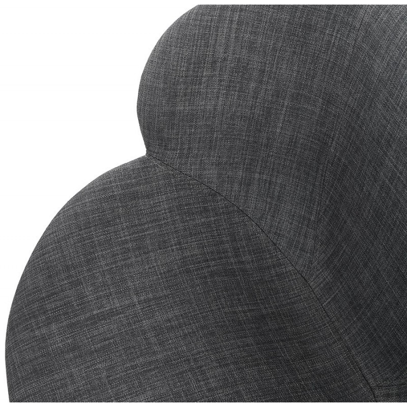 Sedia di design scandinava con braccioli CALLA in tessuto nero per piedi (grigio antracite) - image 43127