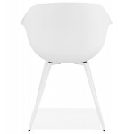 Scandinavian design chair with COLZA polypropylene armrests (white)