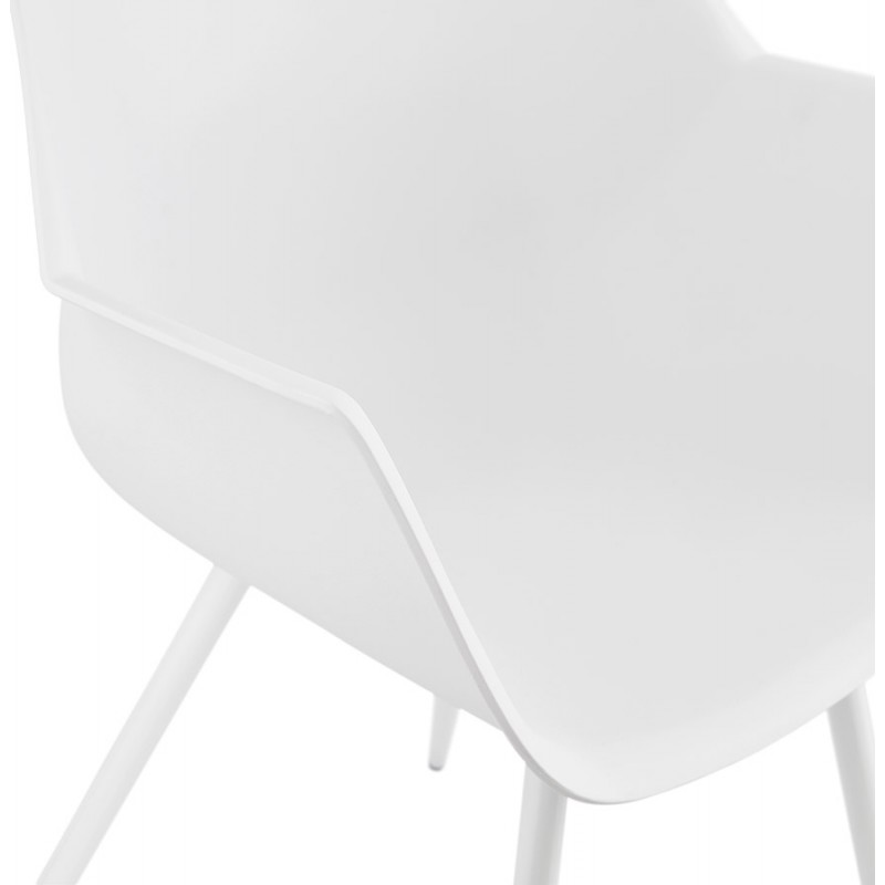 Sedia di design scandinava con braccioli in polipropilene COLZA (bianco) - image 43144