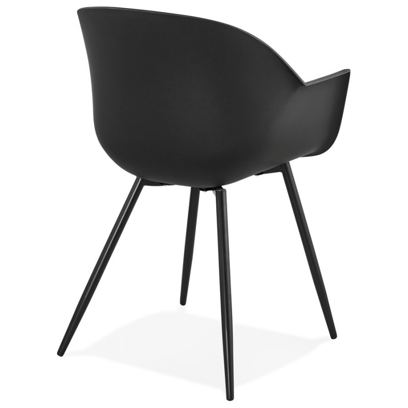 Scandinavian design chair with COLZA armrests in polypropylene (black) - image 43153