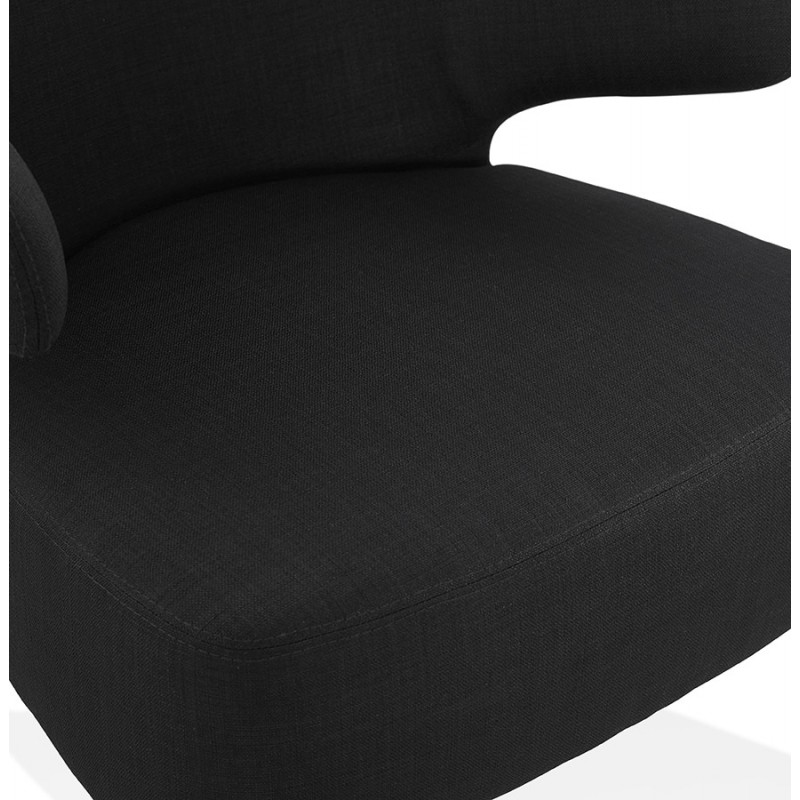 Sedia di design YASUO in tessuto per calzature in legno color naturale (nero) - image 43192