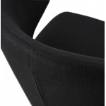 Sedia di design YASUO in tessuto per calzature in legno color naturale (nero)