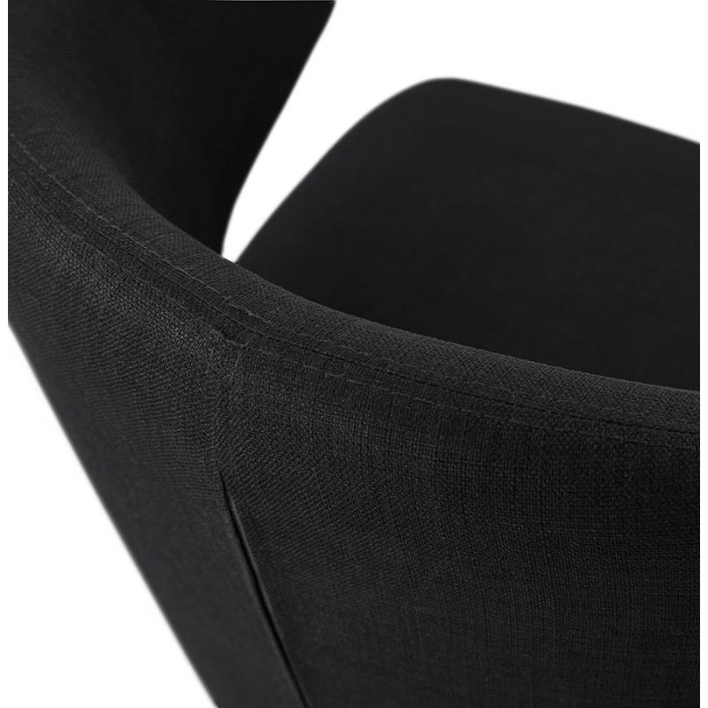 Sedia di design YASUO in tessuto per calzature in legno color naturale (nero) - image 43196