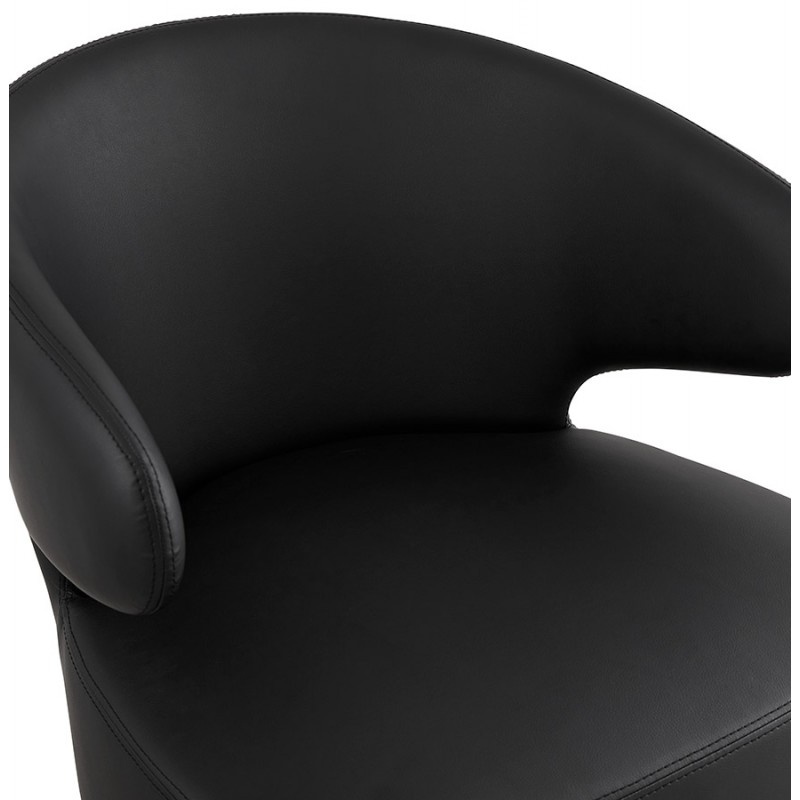 Sedia YASUO design in poliuretano piedi metallo nero (nero) - image 43253