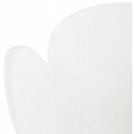 Silla de diseño CIRSE en patas de metal blanco de polipropileno (blanco)