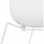 Chaise design CIRSE en polypropylène pieds métal couleur blanche (blanc)