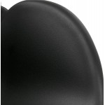 Silla de diseño CIRSE en patas de metal negro de polipropileno (negro)