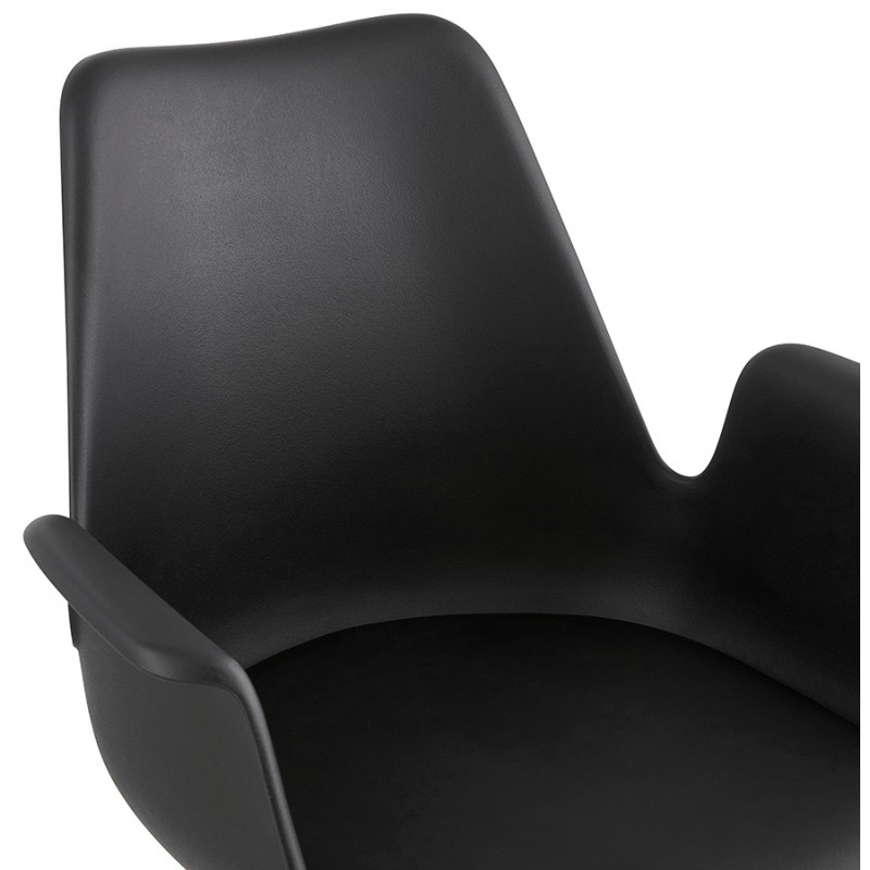 Sedia di design industriale con braccioli ORCHIS in polipropilene (nero) - image 43321