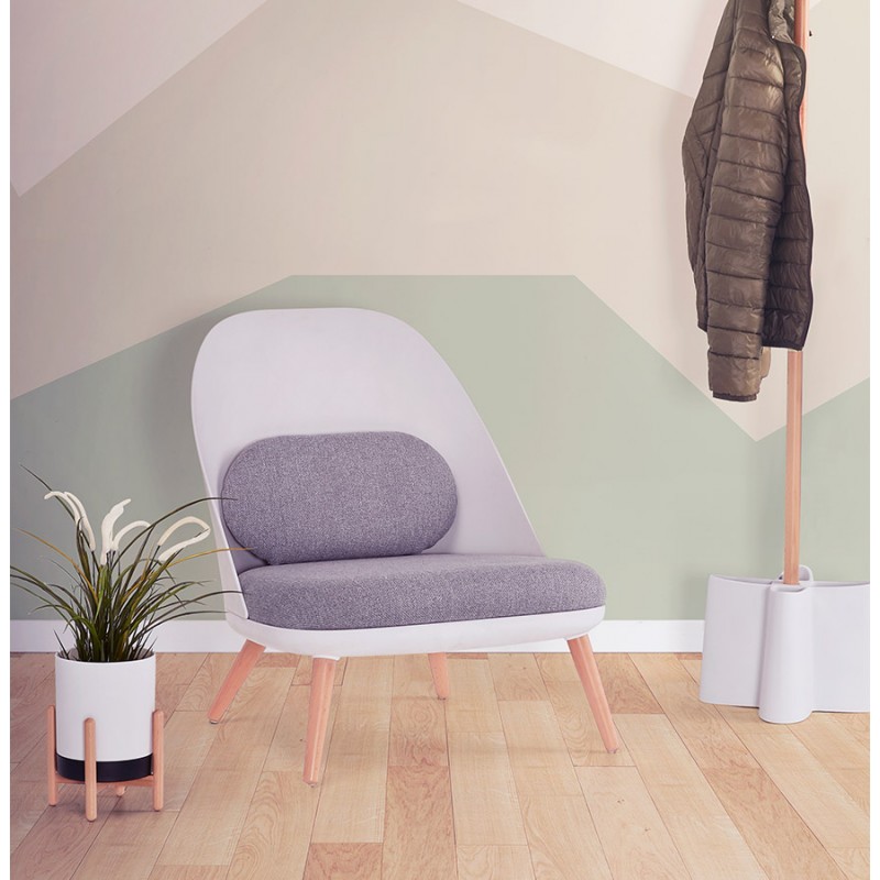 AGAVE Scandinavian design lounge chair (white, light grey) - image 43336