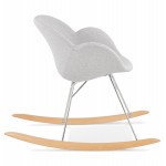 EDEN design rocking chair in fabric (light grey)