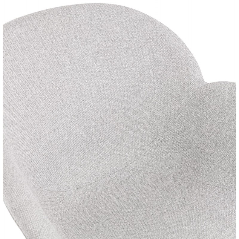 LENA skandinavischen Stil Design Stuhl aus Stoff (hellgrau) - image 43368