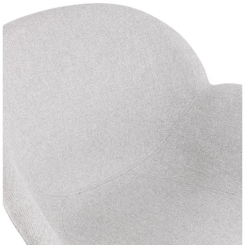 Sedia di design in stile industriale TOM in tessuto metallico bianco dipinto (grigio chiaro) - image 43407