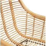 Rattan chair with SUMATRA foot restless black (natural)
