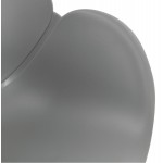 SORBIER Schreibtischstuhl auf Rädern aus Polypropylen Chrom Metallfüße (grau)