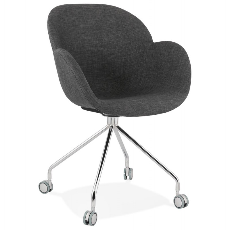 Office chair on CAPUCINE fabric wheels (anthracite grey) - image 43499