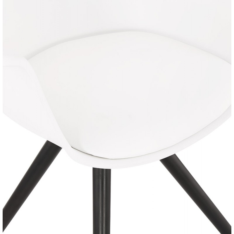 Scandinavian design chair with ARUM black -black (white) wooden foot armrests - image 43520