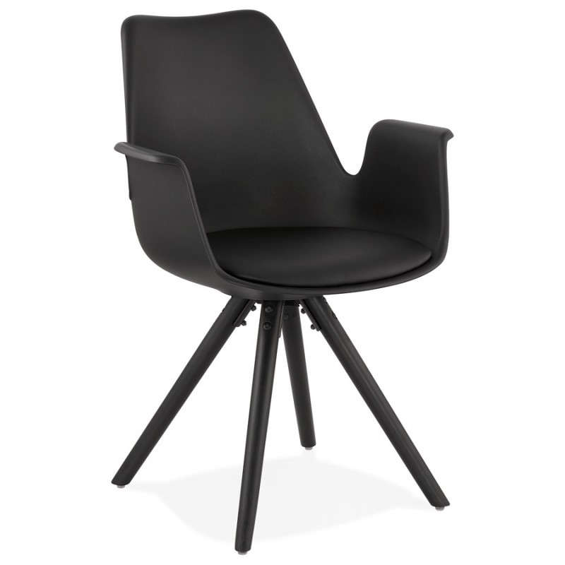 Estilo moderno de la silla NORDICA escandinava (negro)