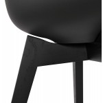 Scandinavian design chair with KALLY feet black wooden foot (black)