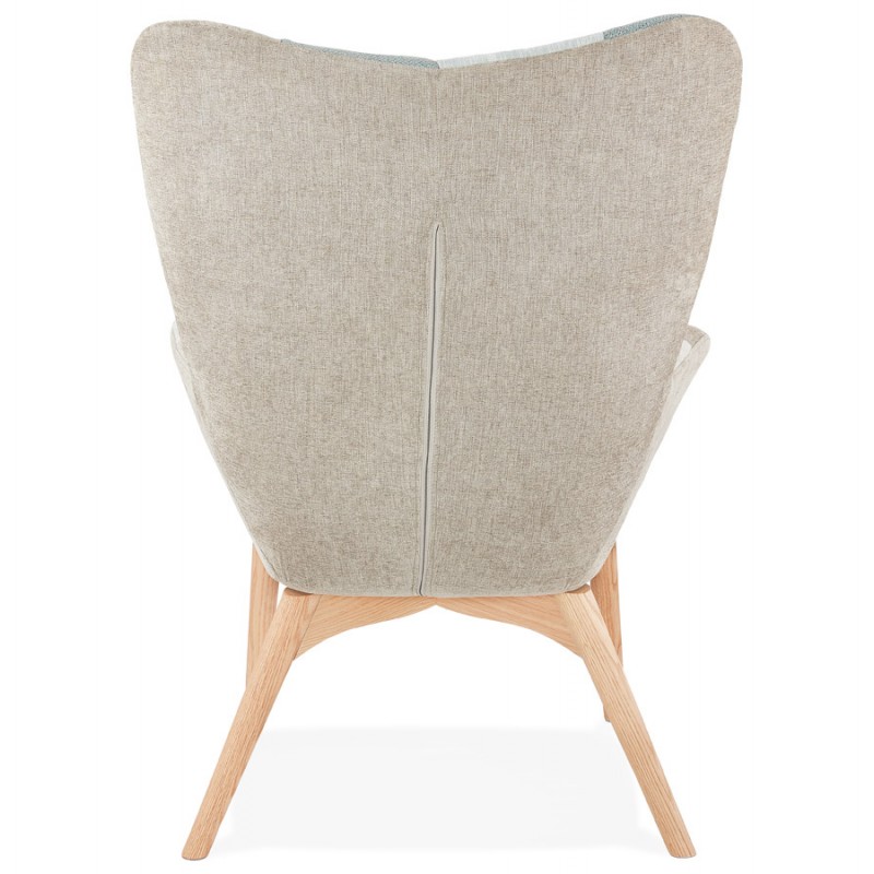 LOTUS Scandinavian design patchwork chair (blue, grey, beige) - image 43577
