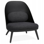 AGAVE Scandinavian design lounge chair (dark grey, black)