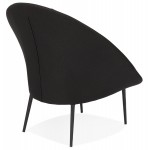 Fauteuil design lounge GOYAVE en tissu (noir)