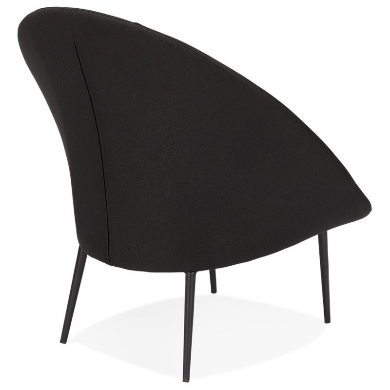 Fauteuil design lounge GOYAVE en tissu (noir) - image 43646