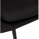 Fauteuil design lounge GOYAVE en tissu (noir)