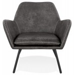 Hiro retro and vintage lounge chair (dark grey)