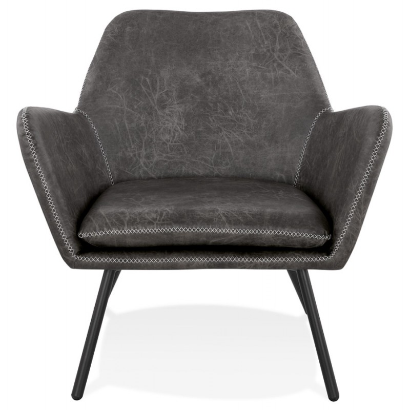 Hiro retro and vintage lounge chair (dark grey) - image 43684
