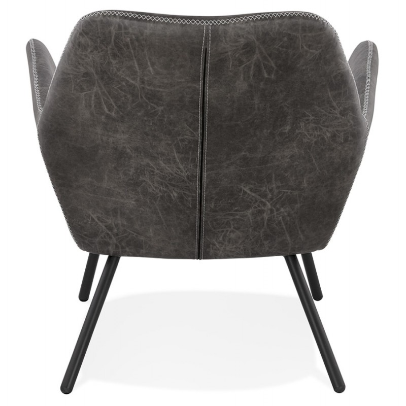 Hiro retro and vintage lounge chair (dark grey) - image 43687