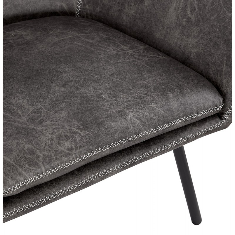 Hiro retro and vintage lounge chair (dark grey) - image 43689